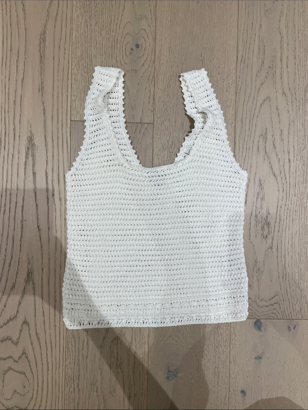 Vince White Crochet Tank